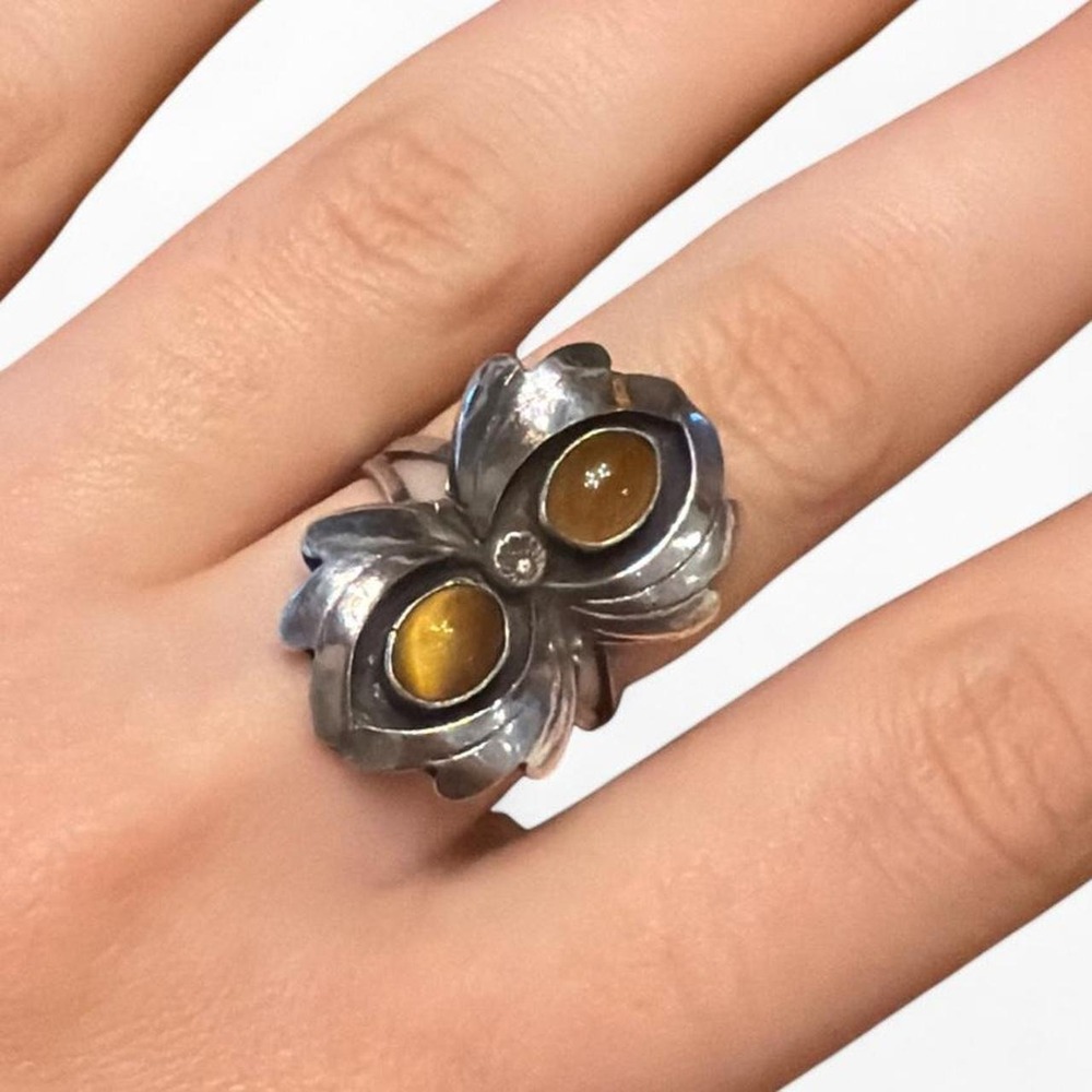 Vintage Sterling Silver and Tiger's Eye Ring
